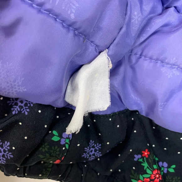 Obermeyer Kids Jacket Ski Coat I-Grow Size 4 Black/Red Floral Snowflakes Hooded - Picture 4 of 15